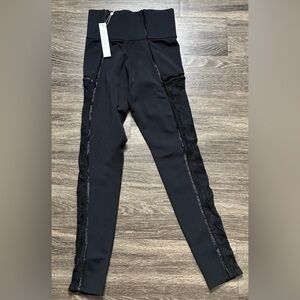 Brand New Carbon X Black High-Waisted Leggings with Mesh Panels. Sz S